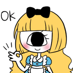 [LINEスタンプ] 単眼アリス