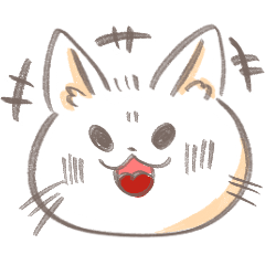 [LINEスタンプ] シンプルな猫の感情表現