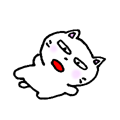 [LINEスタンプ] 敬語スタンプ 白猫のミャウの画像（メイン）