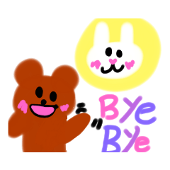 [LINEスタンプ] ウサちゃんクマちゃん