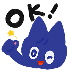 [LINEスタンプ] 紺色ネコの日常スタンプ