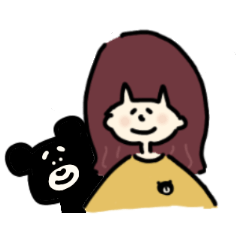 [LINEスタンプ] おんなのこと小さなくま