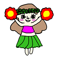 [LINEスタンプ] 毎日楽しいフラガールちゃん