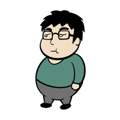 [LINEスタンプ] 太っている男