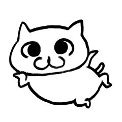 [LINEスタンプ] くろめがちねこ