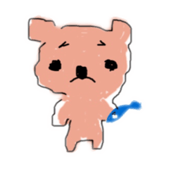 [LINEスタンプ] 泣きそうな顔の熊