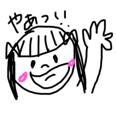 [LINEスタンプ] 手書きで作った女の子スタンプ