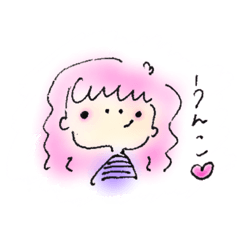 [LINEスタンプ] ノートの隅っこに落書きしてた女の子