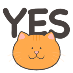 [LINEスタンプ] 茶トラのシンプル英語スタンプ