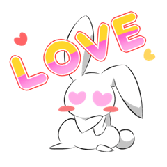 [LINEスタンプ] しろうさ君