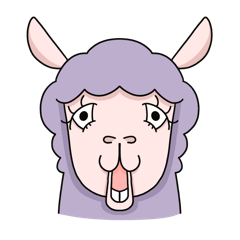 [LINEスタンプ] ムラサキアルパカの女の子