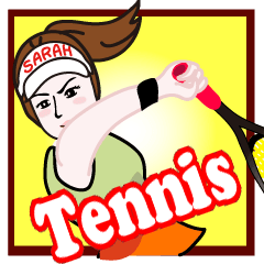 [LINEスタンプ] テニス大好き！ミセスサラ