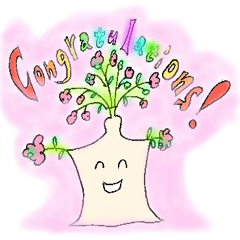 [LINEスタンプ] 花瓶の妖精ちゃん