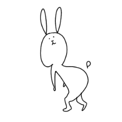 [LINEスタンプ] うさぎのしのぶ