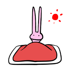 [LINEスタンプ] 伸びるうさぎとヒヨコ