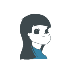 [LINEスタンプ] ぱっつん前髪の女の子スタンプ