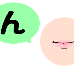 [LINEスタンプ] くちびる形状付ひらがな その2