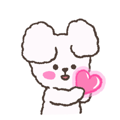 [LINEスタンプ] かわいい綿の子犬ポミ