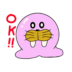 [LINEスタンプ] ピンクのセイウチ パート2