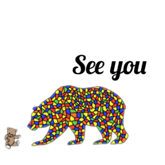 [LINEスタンプ] カラフル animals English ver.