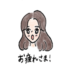 [LINEスタンプ] 9割口があいてる女の子のスタンプ