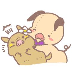 [LINEスタンプ] ブタのぶーたくんとイノシシの花子