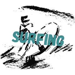 [LINEスタンプ] surf ＆ sea