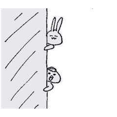 [LINEスタンプ] うさぎとかっぱと私たち