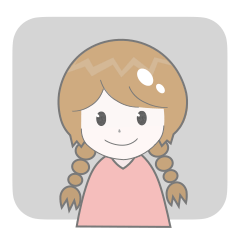 [LINEスタンプ] シンプルなおさげの女の子