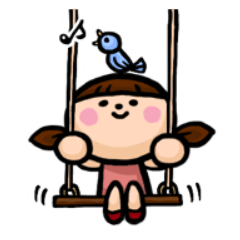 [LINEスタンプ] ちひろと森の動物たち