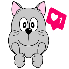 [LINEスタンプ] ハイイロのネコ。