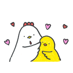 [LINEスタンプ] ひよこ親子の日常