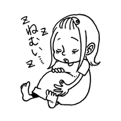 [LINEスタンプ] 妊婦さんあるある〜モノクロver〜の画像（メイン）