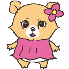 [LINEスタンプ] 犬の国のポメラニアン アリーナちゃん