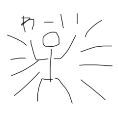[LINEスタンプ] 棒人間(あほ)2個目