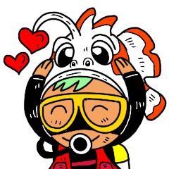 [LINEスタンプ] ダイブマスターのトイくん