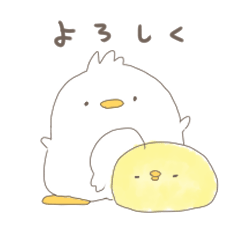 [LINEスタンプ] アドリンのカモちゃんとチキンちゃん