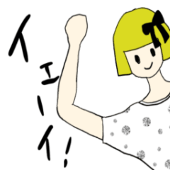 [LINEスタンプ] 手書きの女の子スタンプ★5