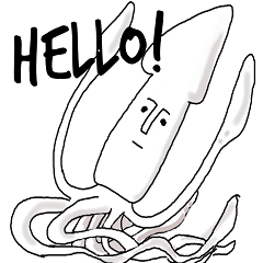 [LINEスタンプ] イカのあいさつ