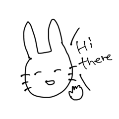 [LINEスタンプ] 英語なうさぎ