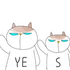 [LINEスタンプ] 控えめネコちゃんず