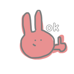 [LINEスタンプ] 使えるうさぎくん