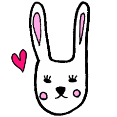 [LINEスタンプ] れれれ うさぎ