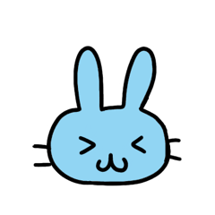 [LINEスタンプ] 水色ウサギのスタンプ