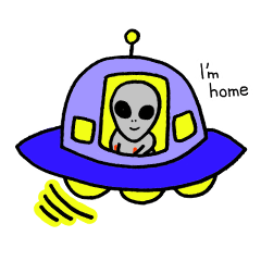 [LINEスタンプ] 地球に住む宇宙人スタンプ