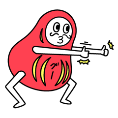 [LINEスタンプ] 全力ハッピーだるマン