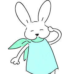 [LINEスタンプ] すかーふうさぎ