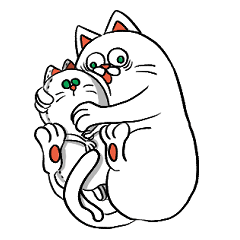 [LINEスタンプ] 化けかけの猫