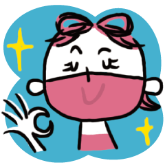 [LINEスタンプ] 表情がわかるマスクちゃん