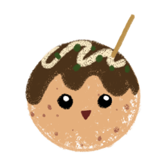 [LINEスタンプ] 可愛いたこ焼き